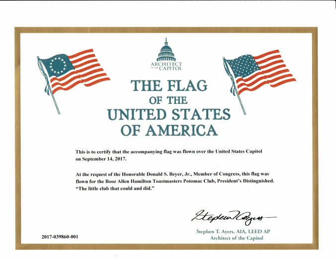 [] Toastmasters Flag certificate09302017